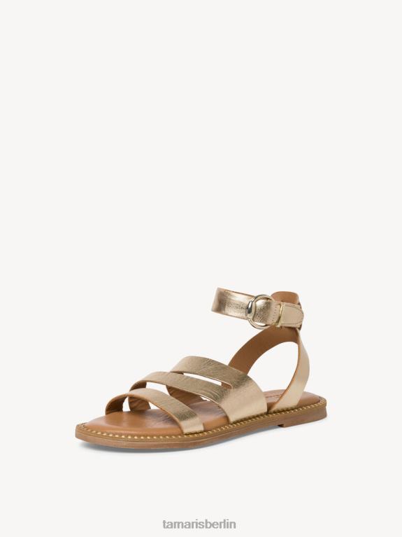 de Tamaris Frauen Ledersandale – Metallic/Hellgold 0LHV41813 Schuhe