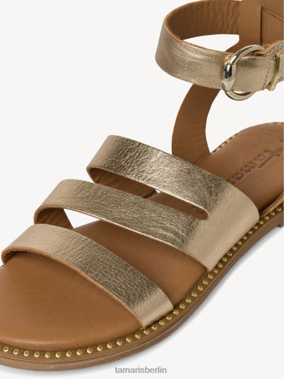 de Tamaris Frauen Ledersandale – Metallic/Hellgold 0LHV41813 Schuhe