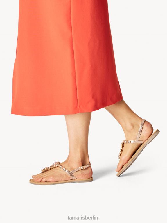 de Tamaris Frauen Ledersandale – Metallic/Kupfer 0LHV4240 Schuhe