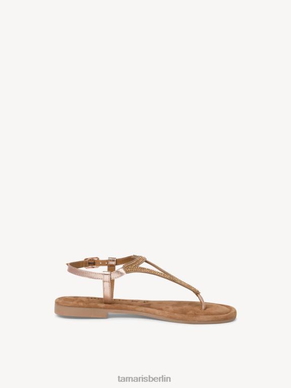 de Tamaris Frauen Ledersandale – Metallic/Kupfer 0LHV4764 Schuhe