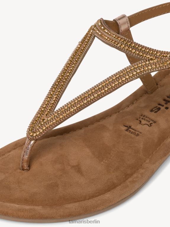 de Tamaris Frauen Ledersandale – Metallic/Kupfer 0LHV4764 Schuhe