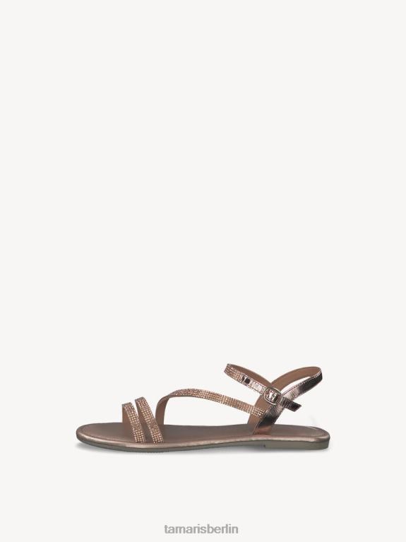 de Tamaris Frauen Ledersandale – Metallic/Kupfer-Glamour 0LHV41034 Schuhe