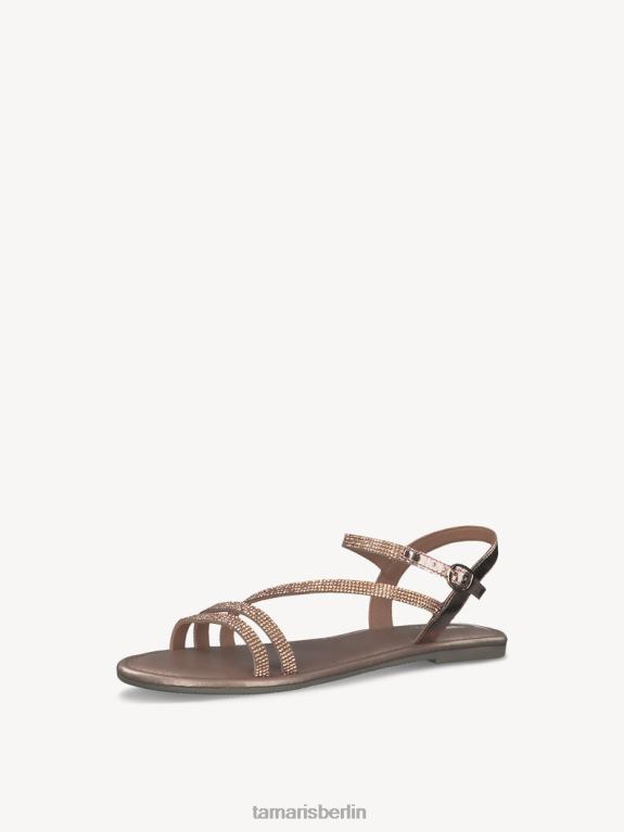 de Tamaris Frauen Ledersandale – Metallic/Kupfer-Glamour 0LHV41034 Schuhe