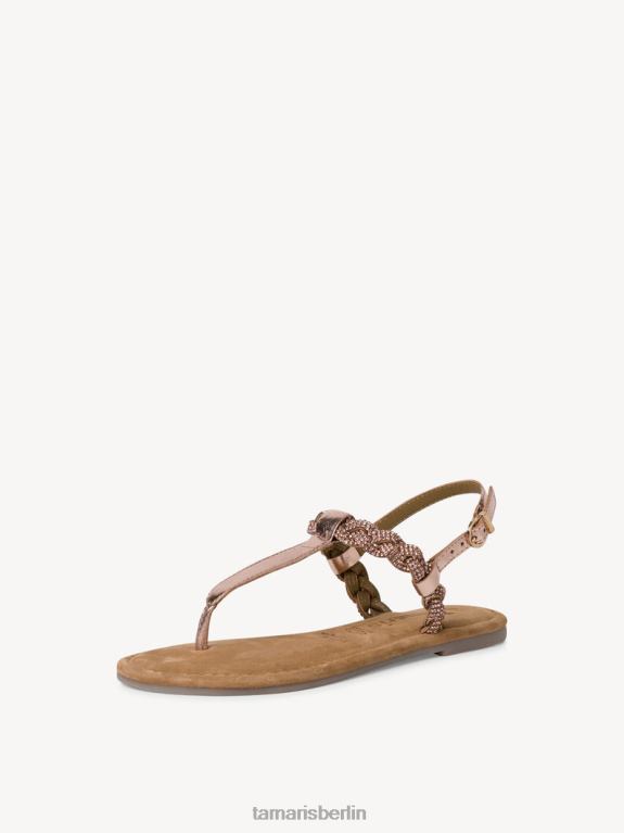 de Tamaris Frauen Ledersandale – Metallic/Kupfer-Glamour 0LHV42237 Schuhe