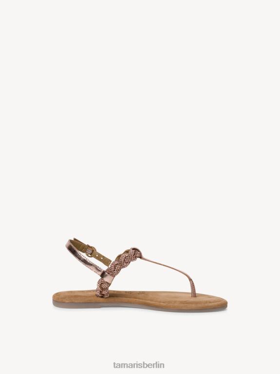 de Tamaris Frauen Ledersandale – Metallic/Kupfer-Glamour 0LHV42237 Schuhe