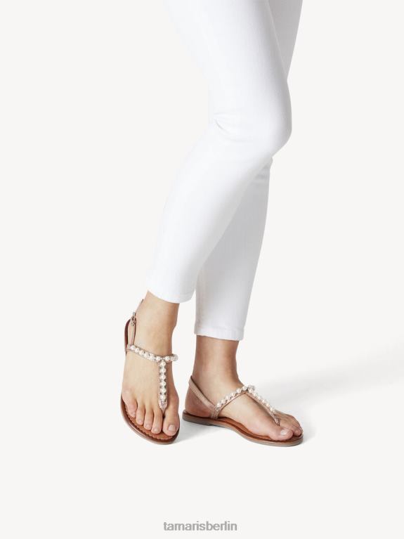 de Tamaris Frauen Ledersandale – Metallic/Rosé-Metallic 0LHV41728 Schuhe
