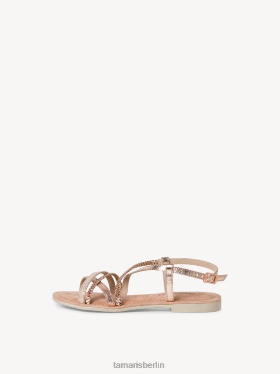 de Tamaris Frauen Ledersandale – Metallic/Rosé-Metallic 0LHV4189 Schuhe
