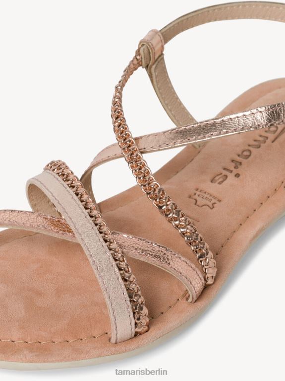 de Tamaris Frauen Ledersandale – Metallic/Rosé-Metallic 0LHV4189 Schuhe