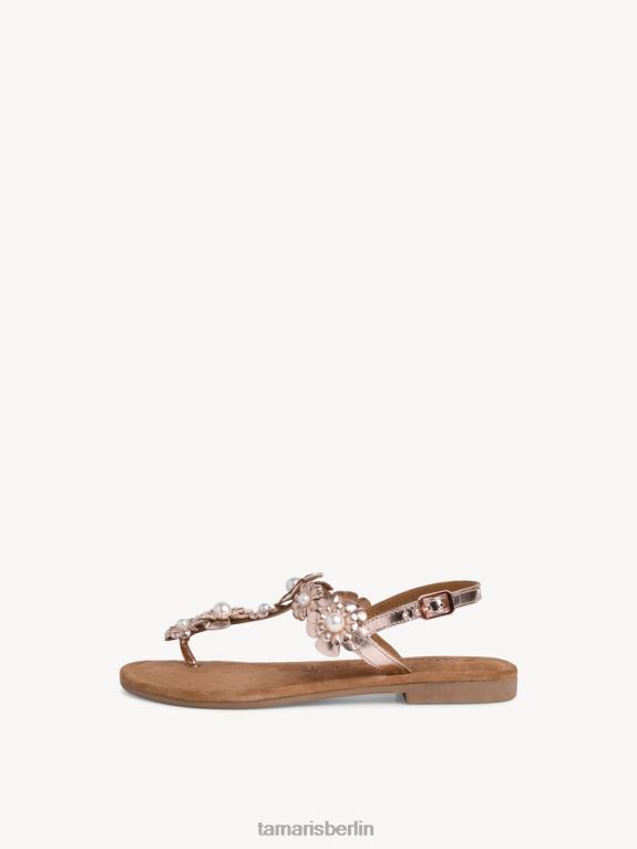de Tamaris Frauen Ledersandale – Metallic/Rosé-Metallic 0LHV4554 Schuhe