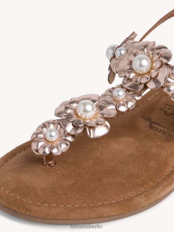 de Tamaris Frauen Ledersandale – Metallic/Rosé-Metallic 0LHV4554 Schuhe
