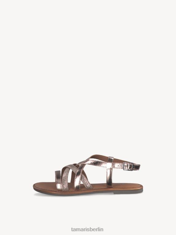 de Tamaris Frauen Ledersandale – Metallic/Roségold 0LHV4345 Schuhe
