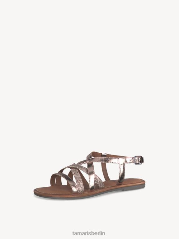 de Tamaris Frauen Ledersandale – Metallic/Roségold 0LHV4345 Schuhe