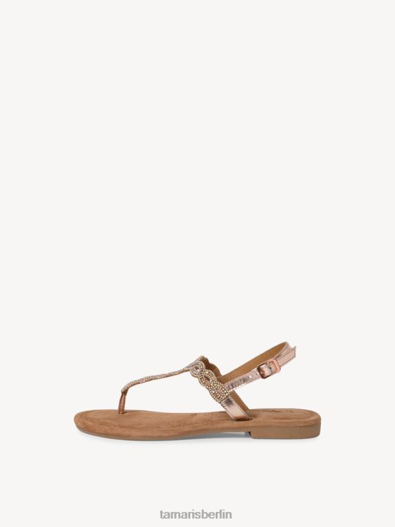 de Tamaris Frauen Ledersandale – Metallic/Roségold 0LHV4849 Schuhe