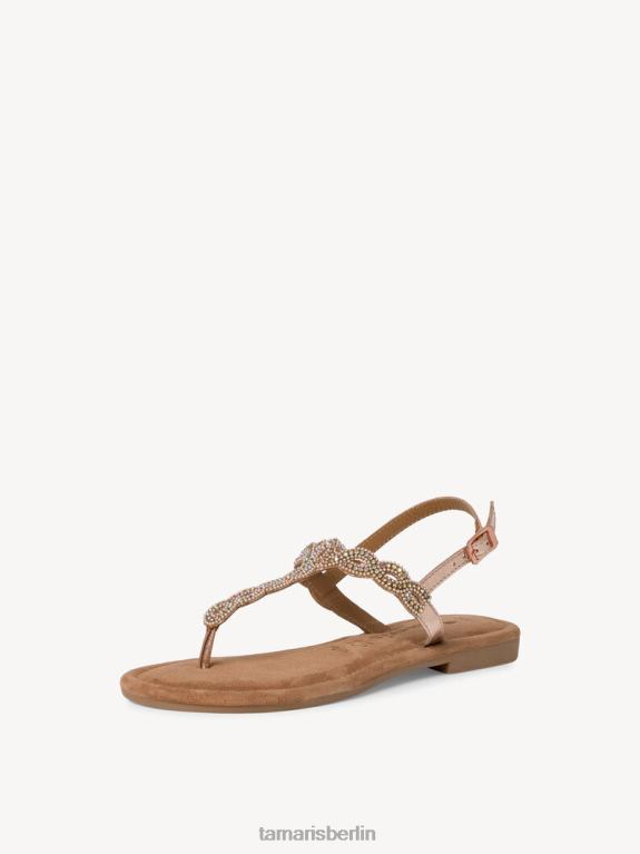 de Tamaris Frauen Ledersandale – Metallic/Roségold 0LHV4849 Schuhe