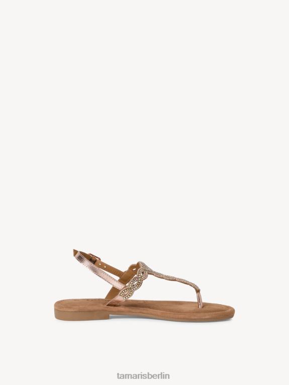 de Tamaris Frauen Ledersandale – Metallic/Roségold 0LHV4849 Schuhe