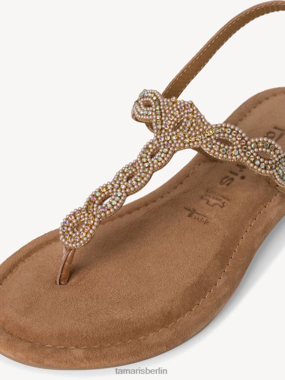 de Tamaris Frauen Ledersandale – Metallic/Roségold 0LHV4849 Schuhe