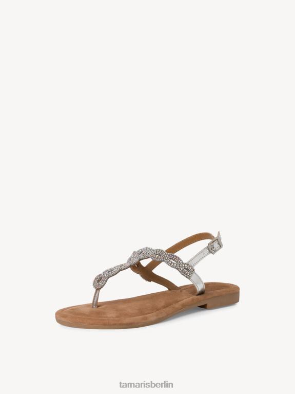 de Tamaris Frauen Ledersandale – Metallic/Silber 0LHV41022 Schuhe