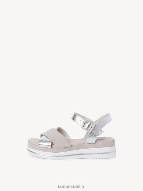de Tamaris Frauen Ledersandale – Metallic/Silber 0LHV41780 Schuhe