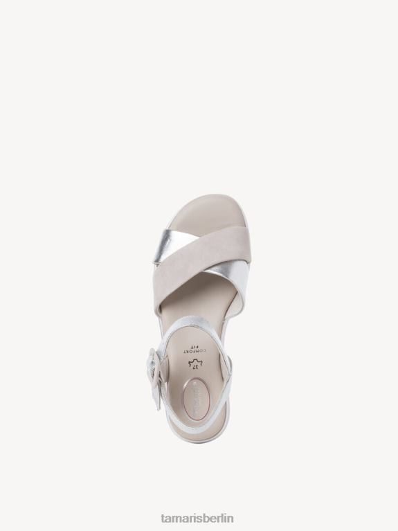 de Tamaris Frauen Ledersandale – Metallic/Silber 0LHV41780 Schuhe