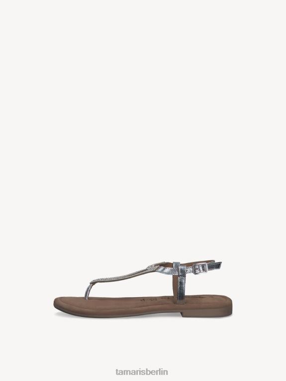de Tamaris Frauen Ledersandale – Metallic/Silber 0LHV4418 Schuhe