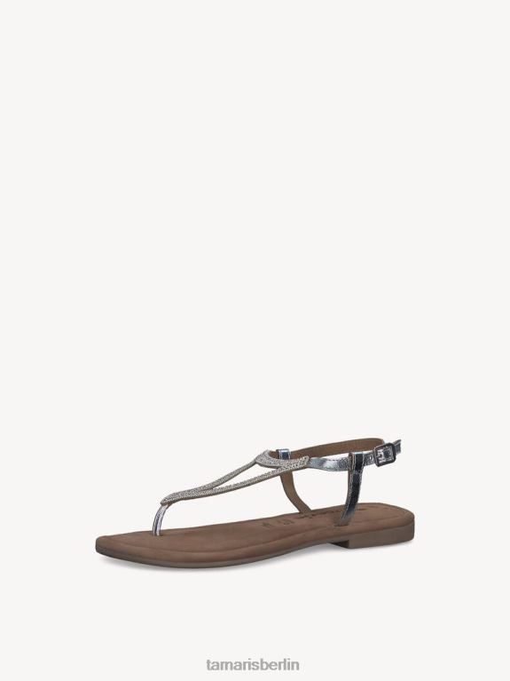 de Tamaris Frauen Ledersandale – Metallic/Silber 0LHV4418 Schuhe