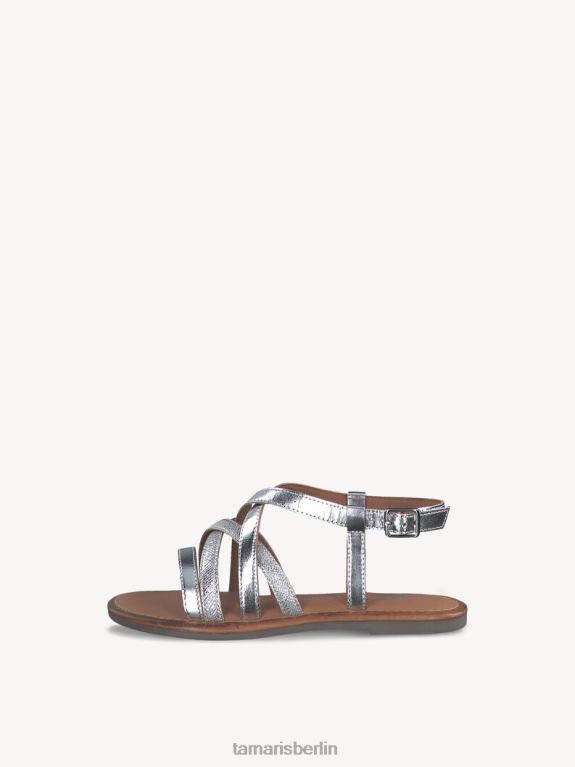 de Tamaris Frauen Ledersandale – Metallic/Silber 0LHV4613 Schuhe