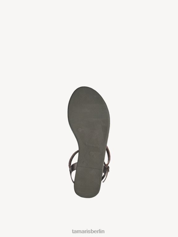 de Tamaris Frauen Ledersandale – Metallic/Silber-Glamour 0LHV4285 Schuhe