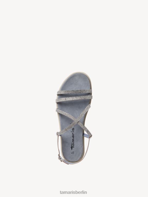 de Tamaris Frauen Ledersandale – Metallic/Silberglamour 0LHV4737 Schuhe