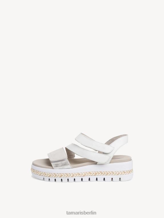 de Tamaris Frauen Ledersandale – Metallic/Silberkamm 0LHV41558 Schuhe