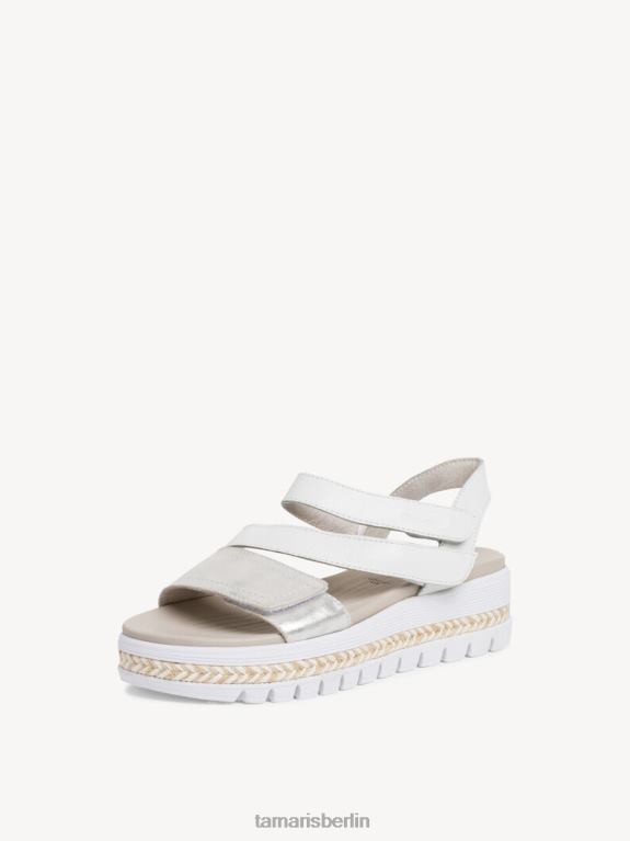 de Tamaris Frauen Ledersandale – Metallic/Silberkamm 0LHV41558 Schuhe