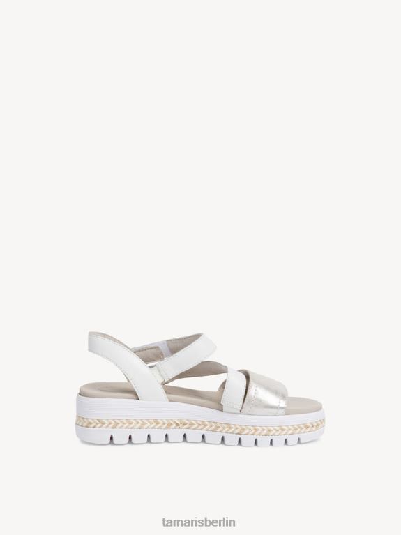 de Tamaris Frauen Ledersandale – Metallic/Silberkamm 0LHV41558 Schuhe