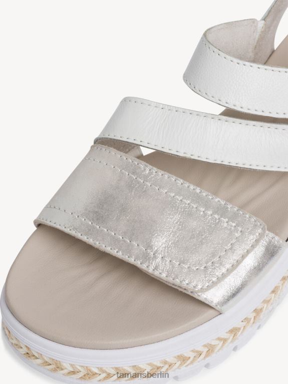 de Tamaris Frauen Ledersandale – Metallic/Silberkamm 0LHV41558 Schuhe