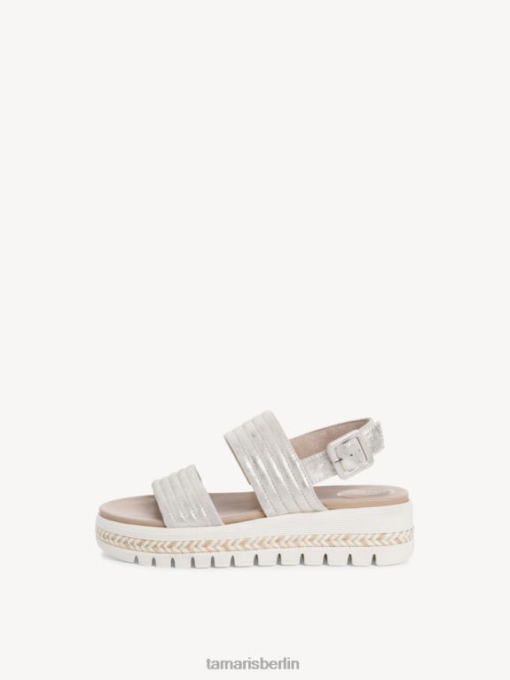 de Tamaris Frauen Ledersandale – Metallic/Wolkiges Gold 0LHV41424 Schuhe