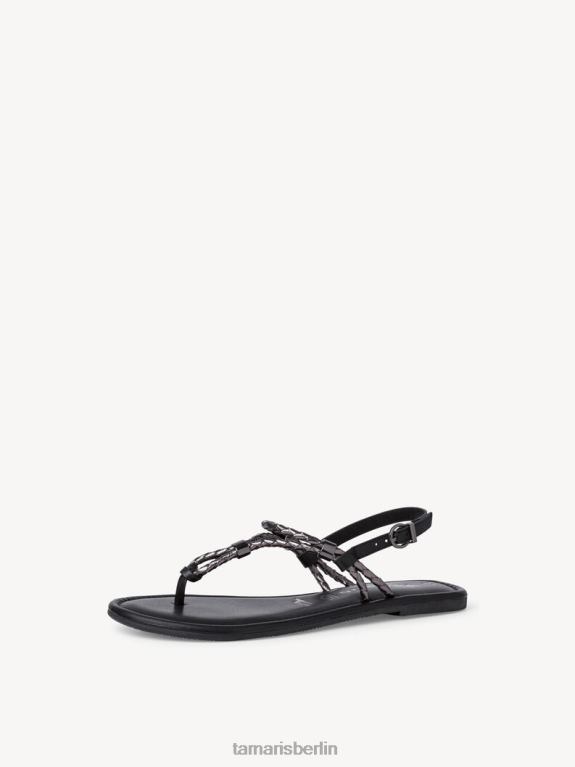 de Tamaris Frauen Ledersandale – Metallic/Zinn 0LHV41307 Schuhe