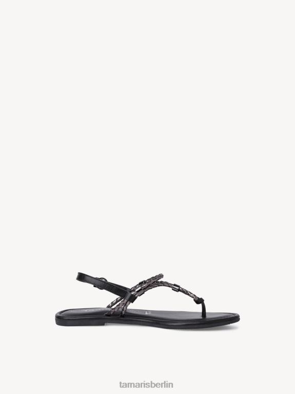 de Tamaris Frauen Ledersandale – Metallic/Zinn 0LHV41307 Schuhe