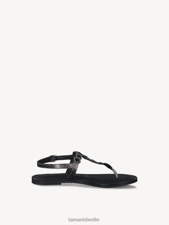 de Tamaris Frauen Ledersandale – Metallic/Zinn-Glamour 0LHV41658 Schuhe
