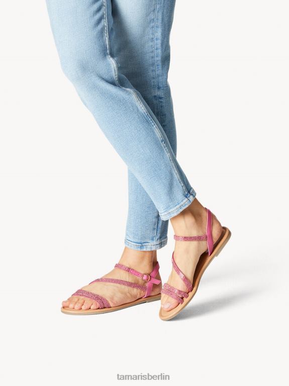 de Tamaris Frauen Ledersandale – Rosa/Fuchia-Glamour 0LHV4542 Schuhe