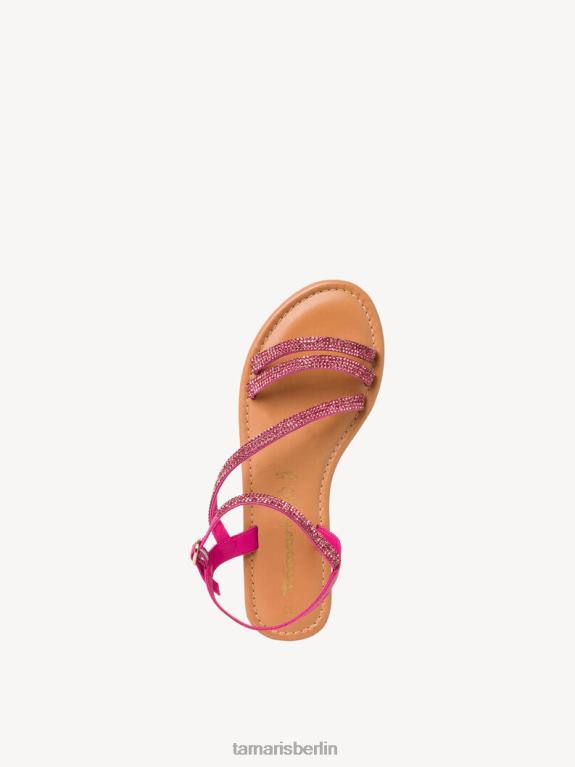 de Tamaris Frauen Ledersandale – Rosa/Fuchia-Glamour 0LHV4542 Schuhe