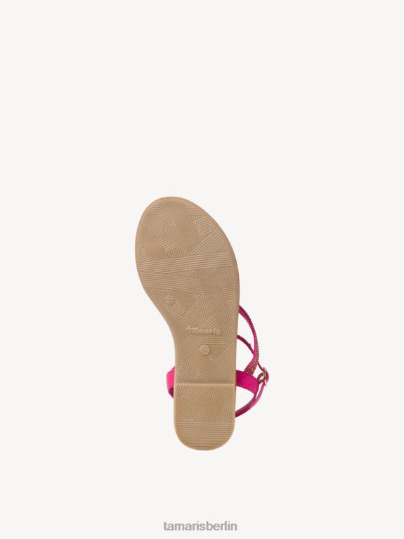 de Tamaris Frauen Ledersandale – Rosa/Fuchia-Glamour 0LHV4542 Schuhe