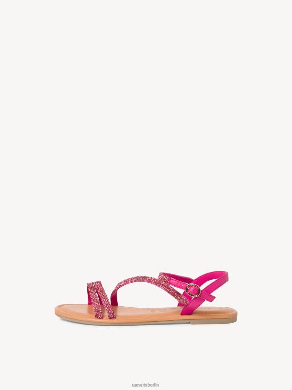 de Tamaris Frauen Ledersandale – Rosa/Fuchia-Glamour 0LHV4542 Schuhe