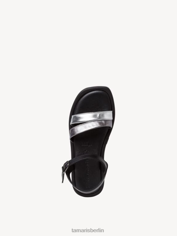 de Tamaris Frauen Ledersandale - Schwarz/Schwarzkamm 0LHV41068 Schuhe