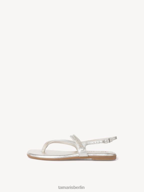 de Tamaris Frauen Ledersandale – Silber 0LHV41172 Schuhe