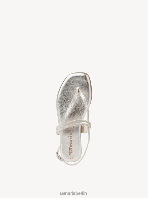 de Tamaris Frauen Ledersandale – Silber 0LHV41172 Schuhe