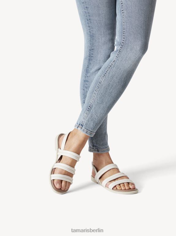 de Tamaris Frauen Ledersandale - Weiß/Offwhite 0LHV41729 Schuhe