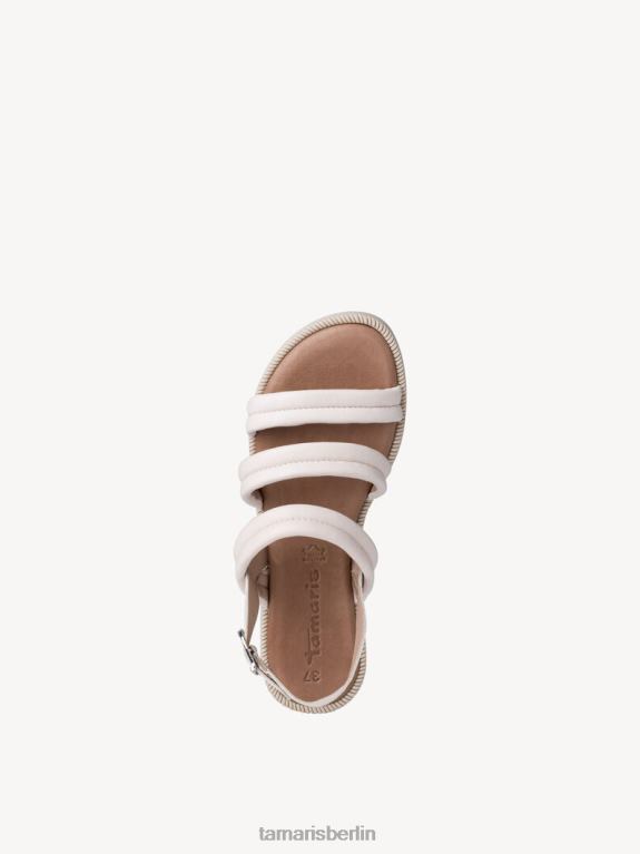 de Tamaris Frauen Ledersandale - Weiß/Offwhite 0LHV41729 Schuhe