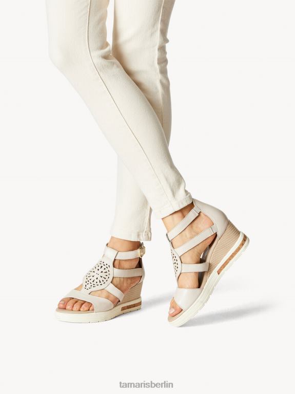 de Tamaris Frauen Ledersandale - Weiß/Offwhite 0LHV4295 Schuhe
