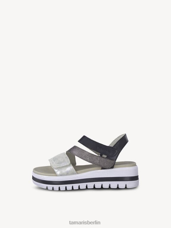 de Tamaris Frauen Ledersandale – blau/marineblau gekämmt 0LHV41559 Schuhe
