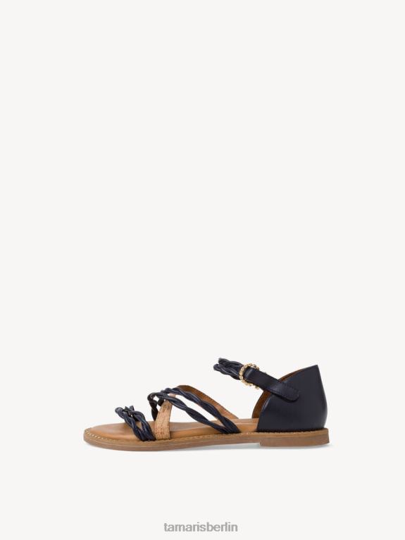 de Tamaris Frauen Ledersandale – blau/marineblau gekämmt 0LHV4974 Schuhe