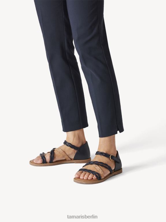 de Tamaris Frauen Ledersandale – blau/marineblau gekämmt 0LHV4974 Schuhe