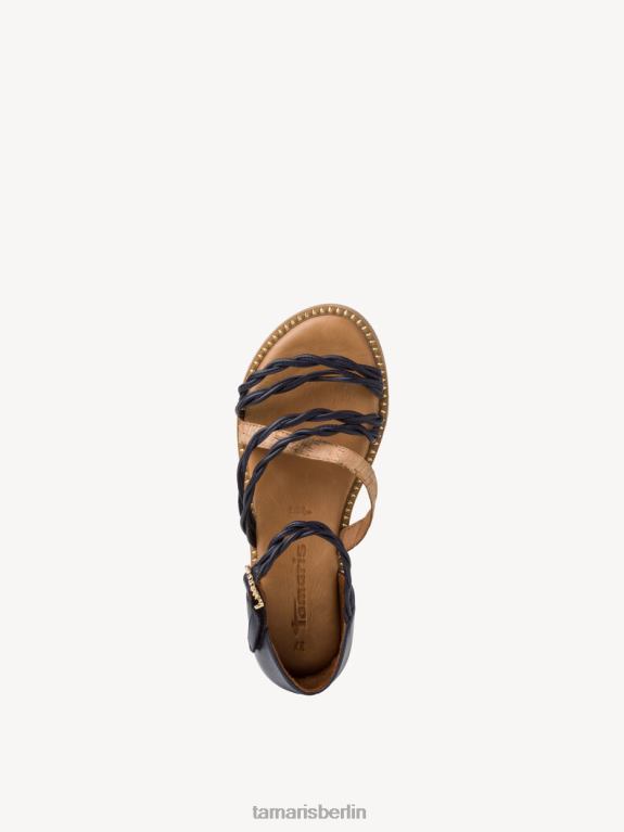 de Tamaris Frauen Ledersandale – blau/marineblau gekämmt 0LHV4974 Schuhe
